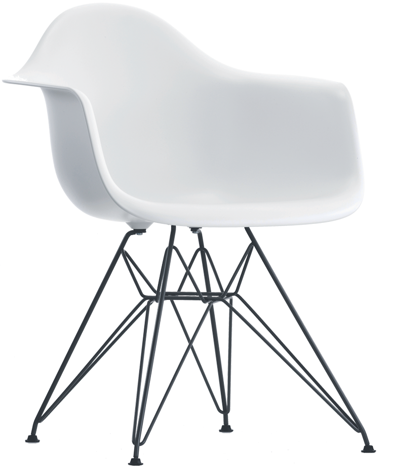The Eames molded plastic armchair